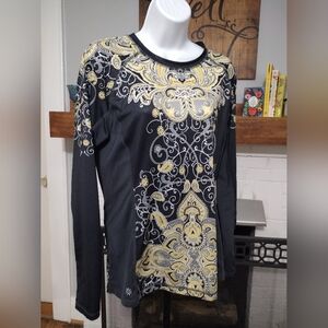 Athleta Runaway Paisley Mandala Long Sleeve Top